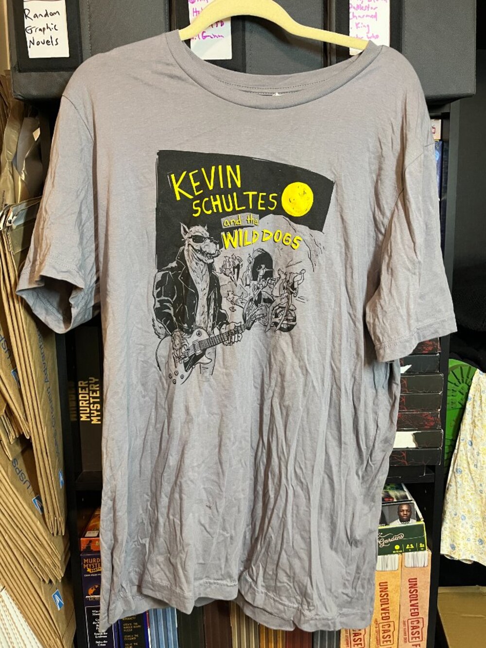 Kevin Schultes and The Wild Dogs Band Tee XL Gray Graphic Shirt Philly Indie